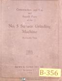 Brown & Sharpe-Brown & Sharpe No. 5, Surface Grinding, Hydraulic, Operation & Parts Manual 1937-5-No. 5-01